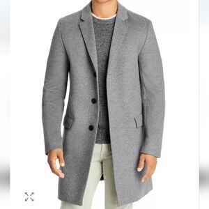 HUGO Men's Migor Slim Fit Top Coat -Gray